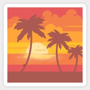 Beach sunset Sticker